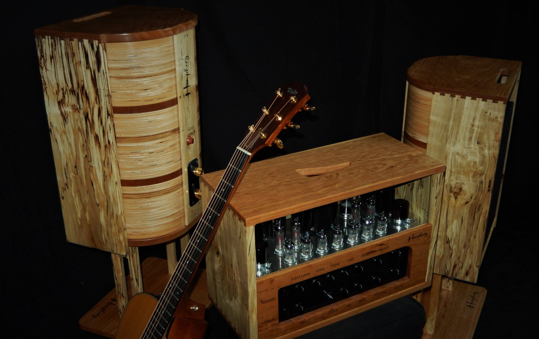 Espresso 30 Stereo & Matching Barista Speakers - Spalted Maple